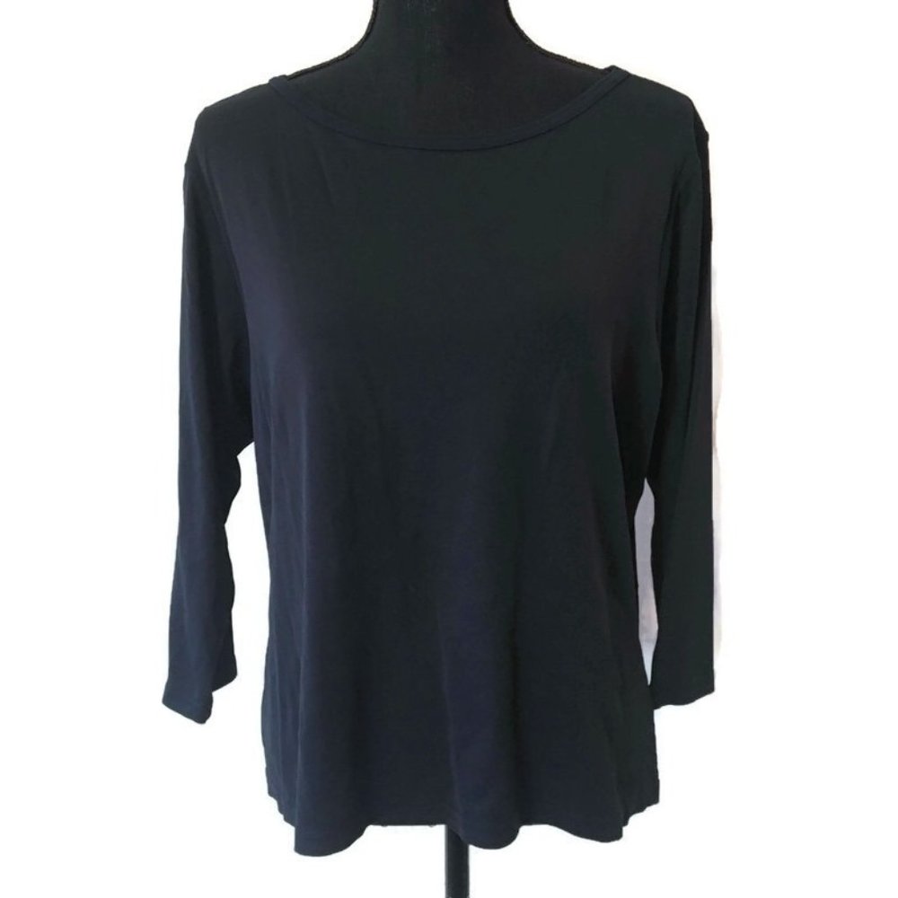 Karen Kane Navy Blue Long Sleeve Top Lifestyle EUC
